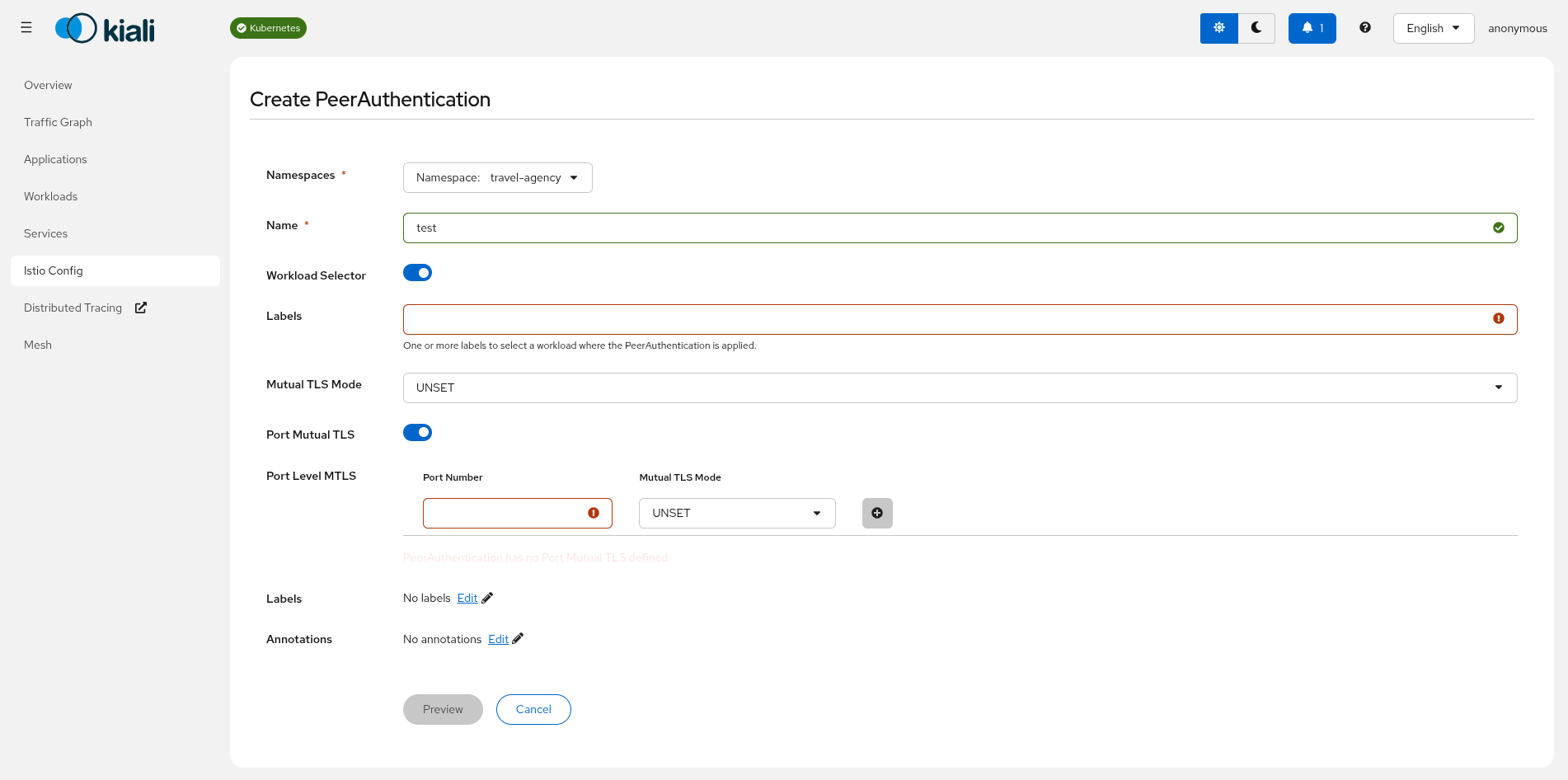 PeerAuthentication